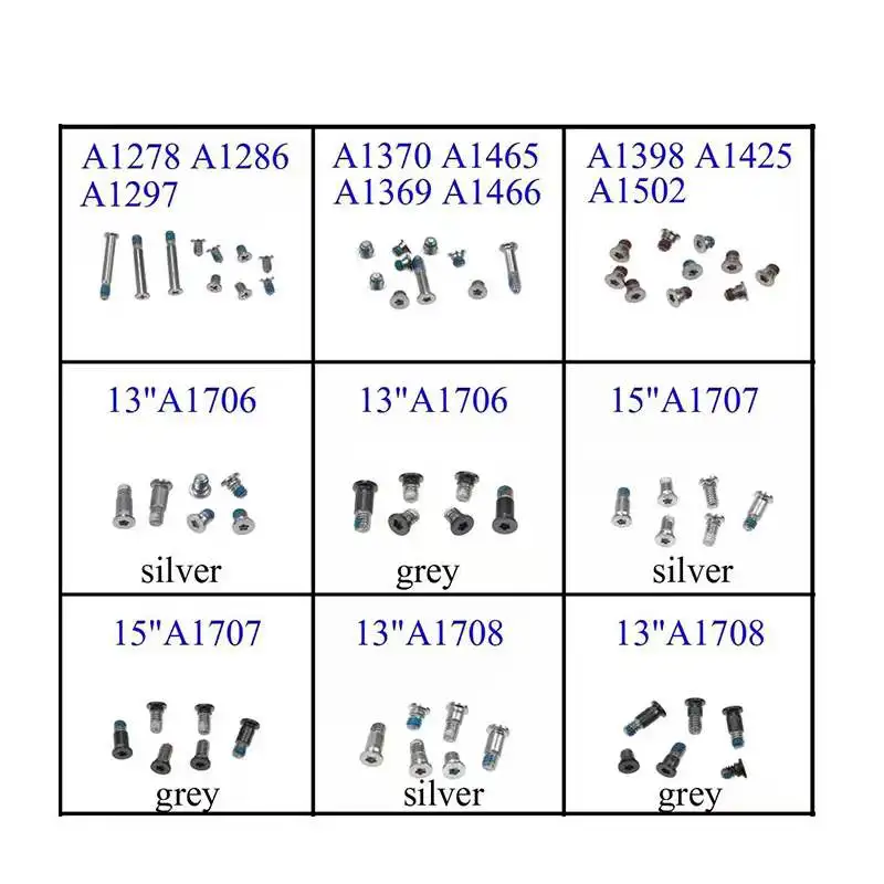 

Нижний винт корпуса ноутбука для Macbook Pro Retina A1278 A1297 A1286 A1398 A1425 A1502 MC975 MC976 MD212, установочный винт A1706 A1534