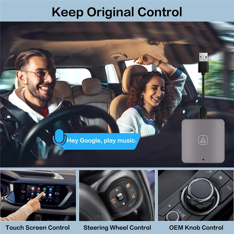 【تخفيضات سريعة】محول تلقائي Android لاسلكي للمصنع السلكي Android Auto Cars Wifi Plug & Play Wireless Android Auto Dongle