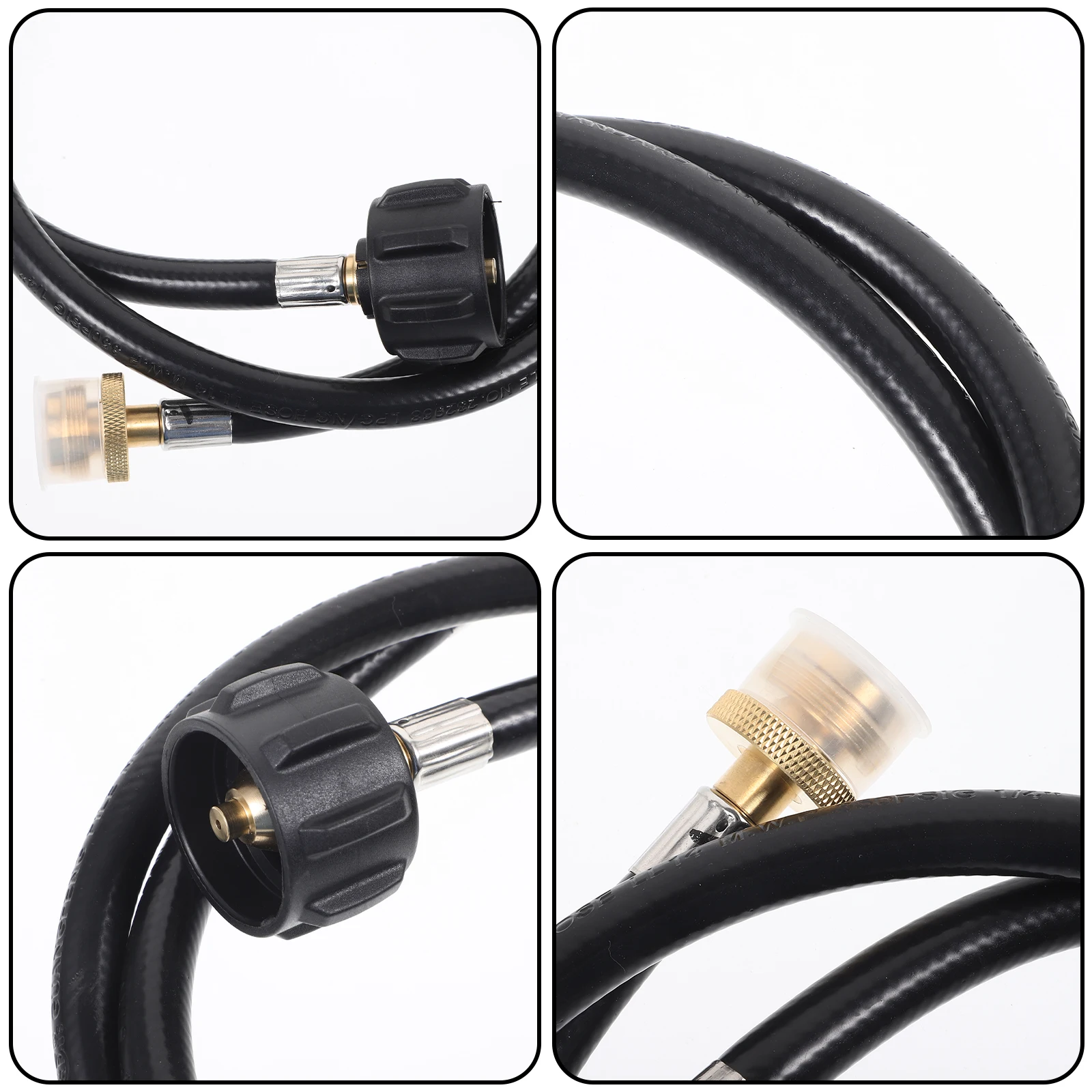 

Hose Propane Adapter Gas Connector Camping Stove Quick Conversion Kit Black Fitting Pipe Connectors