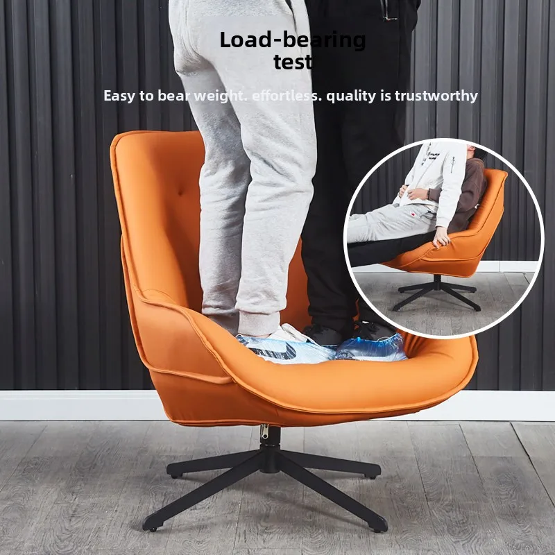 Nordic modern minimalist trend light luxury creative lazy chair single sofa home furniture steel living room comfortable