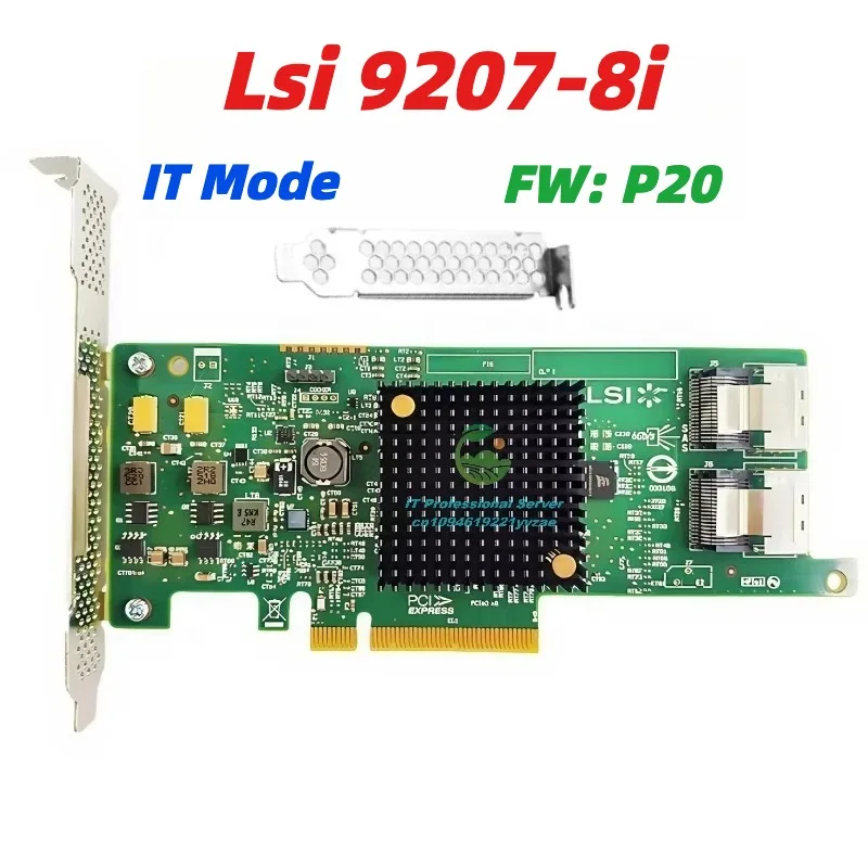 lsi 9207-8i  HBA PCIe x8 3.0 IT Mode FW P20 6Gbps SAS SATA  Adapter  for Server & NAS – 027NFF 03GY7Y