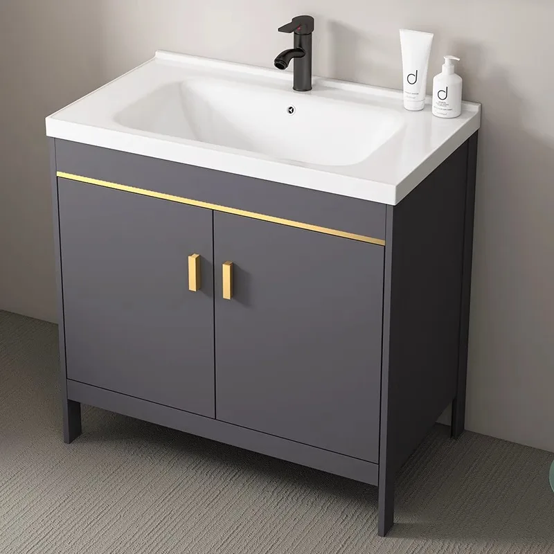 HYS Floor-to-ceiling bathroom cabinet Washbasin Washbasin Cabinet Combination Ceramic toilet Sun washstand