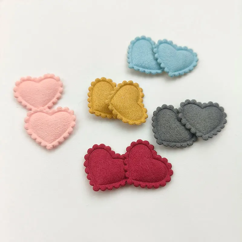 50 Stück gepolsterte Herz-Applikationen für DIY-Haarspangen, Zubehör, Materialien, Kleidung, Spielzeug, Dekoration, Aufnäher – Detail 6