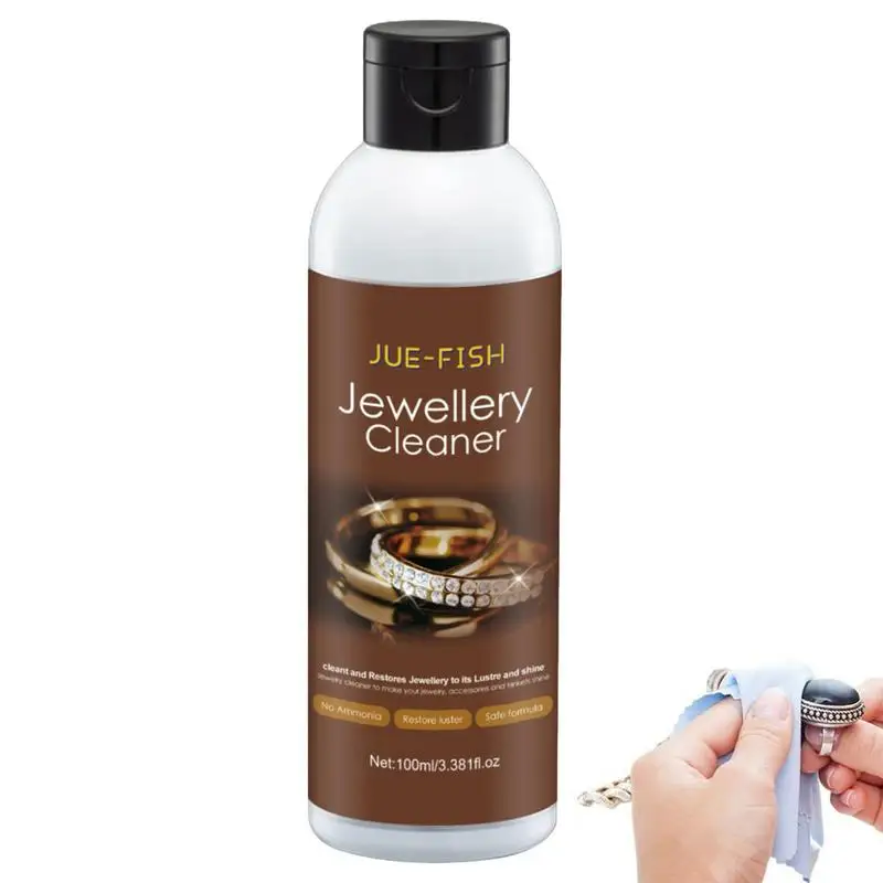 Sterling Silver Jewelry Cleaner 100 Ml Jewelry Cleaner Machine Jewelry Clean Solution Concentrate Gentle Power For Gold Jewelry