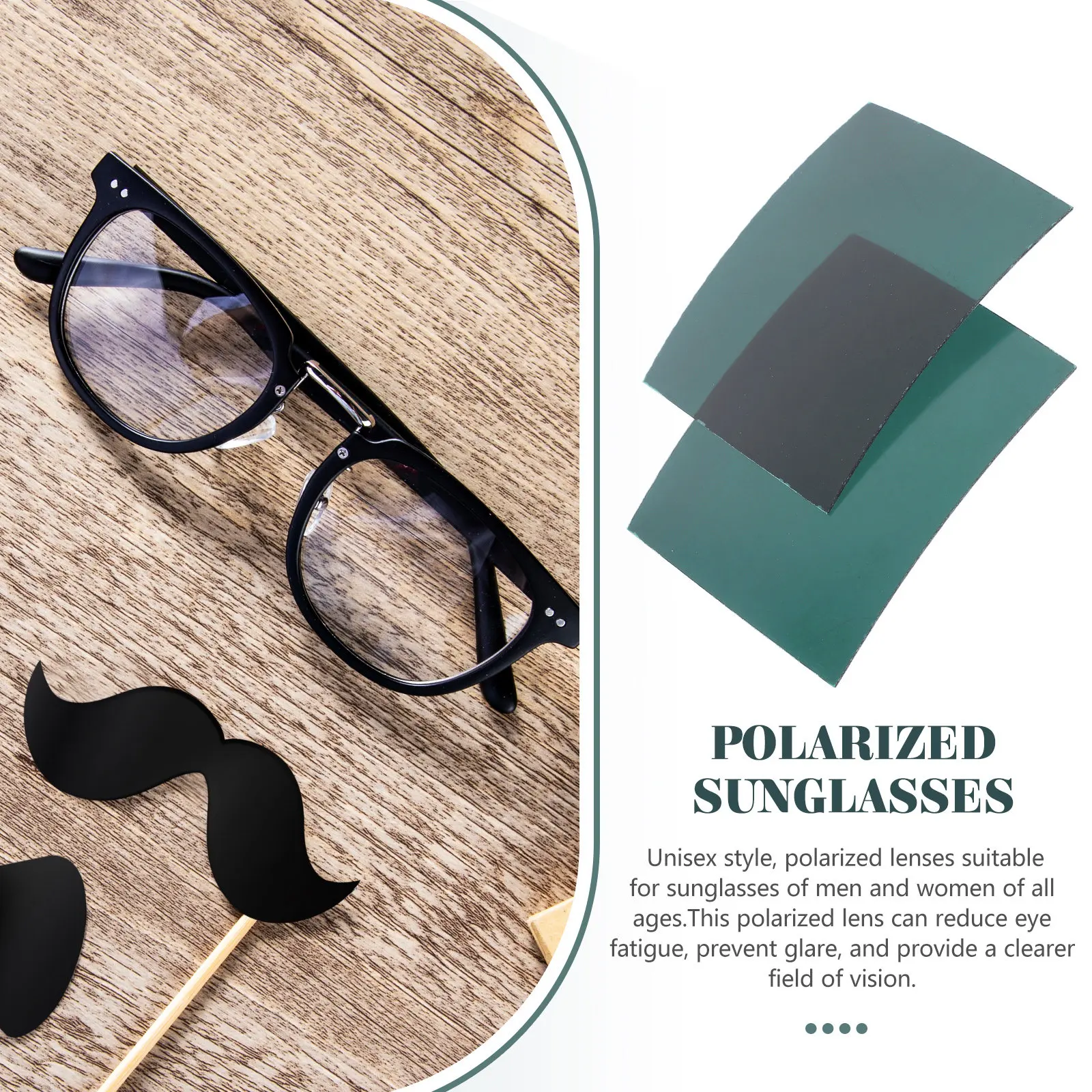 2Pcs Polarized Lenses Sunglasses Glasses Lens Replacement Anti-Scratch for Driving Fishing Outdoor Activities Sunglasses Lenses