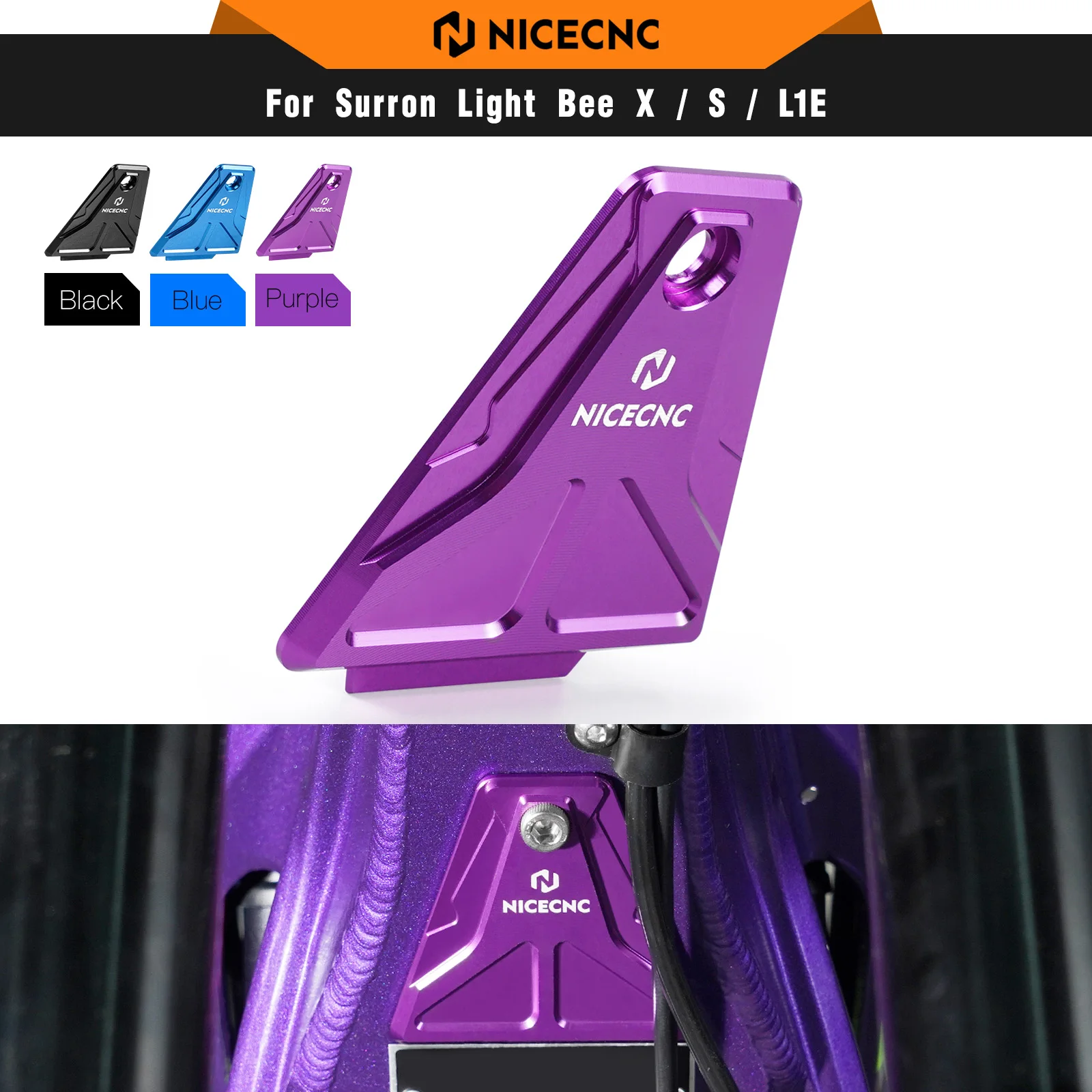 

NICECNC For Surron light bee X S L1E Horn Cover Gap Horn Delete Kit For Segway X160 X260 Electric Dirt Bike 2022 2023 2024 2025