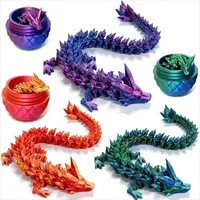 3D Printed Dragon Egg With Dragon Full Articulated Dragon Modle,Three-Dimensional Joint Movable Desktop Ornament Home Decor Toys