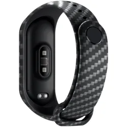 Carbon fiber Strap for Xiaomi Mi Band 7 bracelet Sport silicone watch wristband Miband band6 band4 for Xiaomi mi band 3 4 5 6