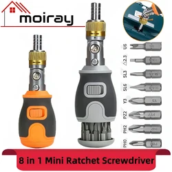 8 in 1 Screwdriver Set Professional Hand Tool Angle Ratchet Multi-angle Two-way Screwdriver Set Hidden Drill Bit