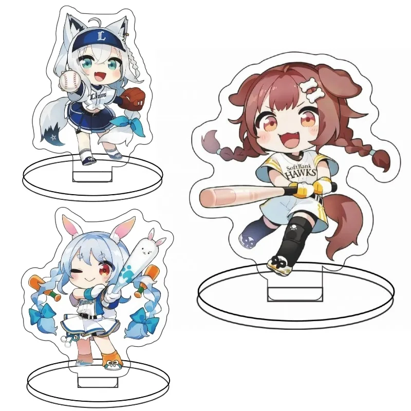 

Anime Hololive Vtuber Baseball version small standing card Chang dark Yongshen Tianyin Bifang Star street coma acrylic decoratio