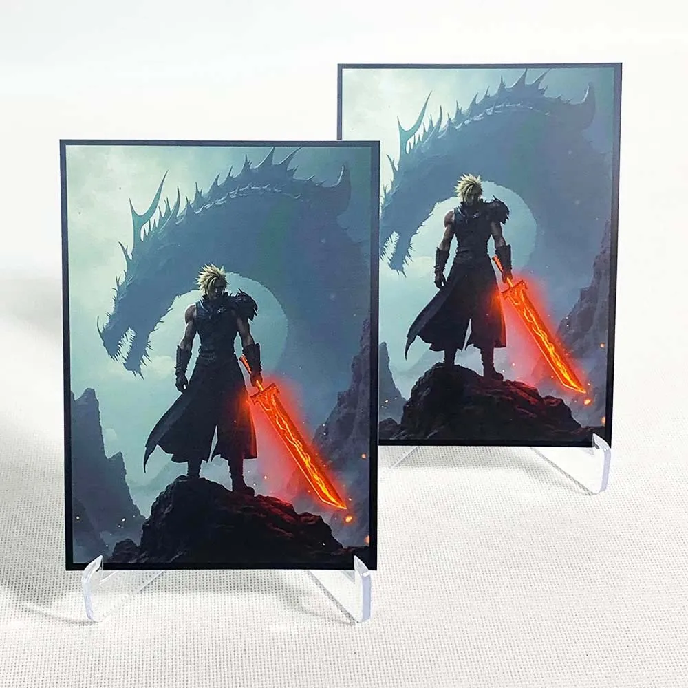 60 قطعة 66X91 مللي متر المحارب والتنين حافظة بطاقات حجم قياسي ماتي أنيمي الشكل بطاقات التداول حماة MTG/PTCG #1