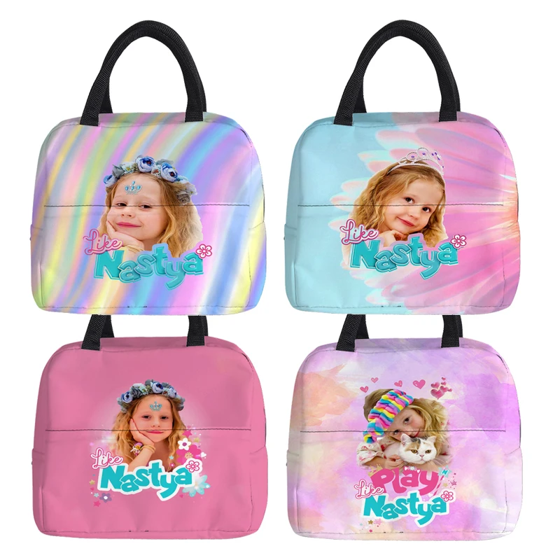 

Like Nastya Waterproof Lunch Bag for Women kids Men Cooler Lunch Box Bag Tote lunch bag Insulation Package Portable