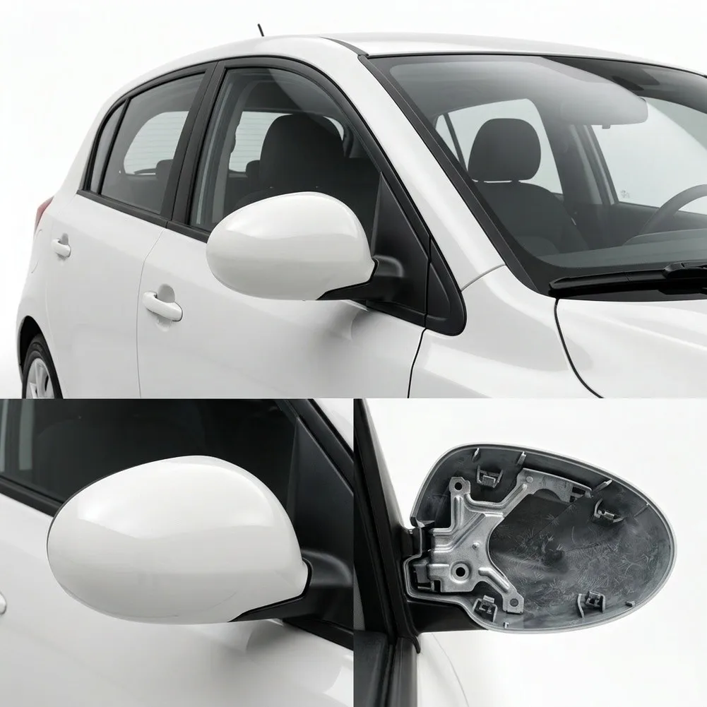 White Mirror Cover Cap 2 pcs for Mini Cooper For R55 R56 R57 R58 R59 R60 R61 OE 51162754913 Direct Fit ABS Plastic