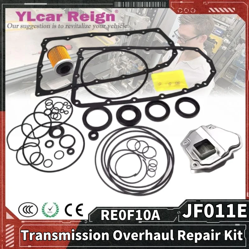 

JF011E RE0F10A Automatic Transmission Overhaul Rebuild Repair Kit Seals Gasket O-rings Oil Filter For Nissan Dodge Mitsubishi
