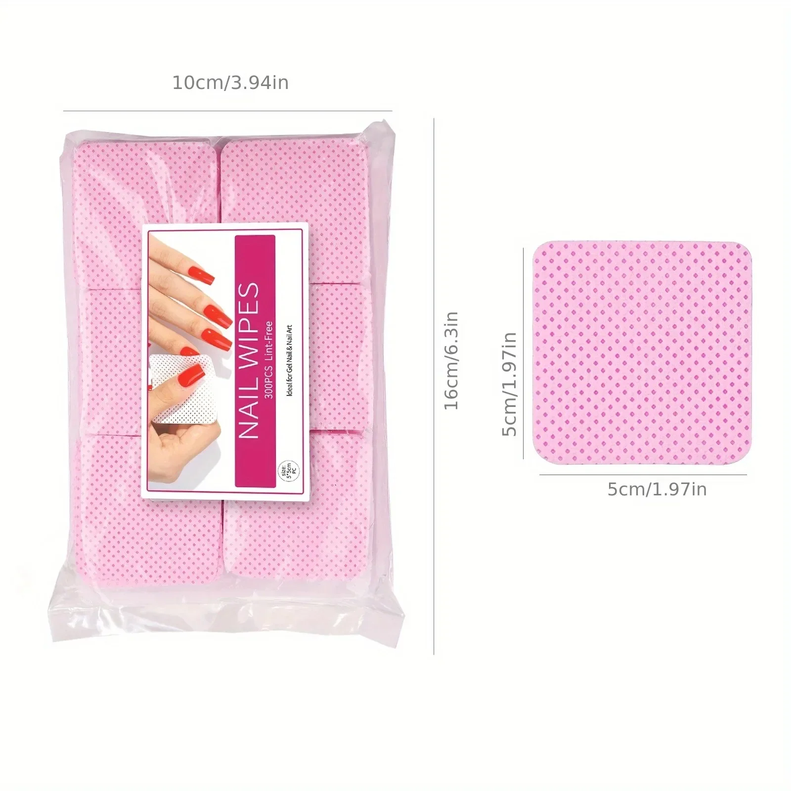 300/600/900Pcs No Lint Cotton Pads Manicure Nail Polish Remover Easy Removal Nail Cleaning Pad for Women Girl Nail Beauty Salon