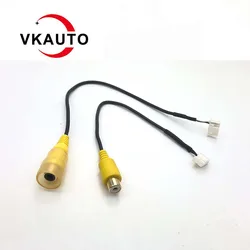 VKAUTO For Alpine KWE-CAM1D Stereo For Honda Toyota Suzuki C6 pins Reversing Camera adapter Connect RCA Video cable