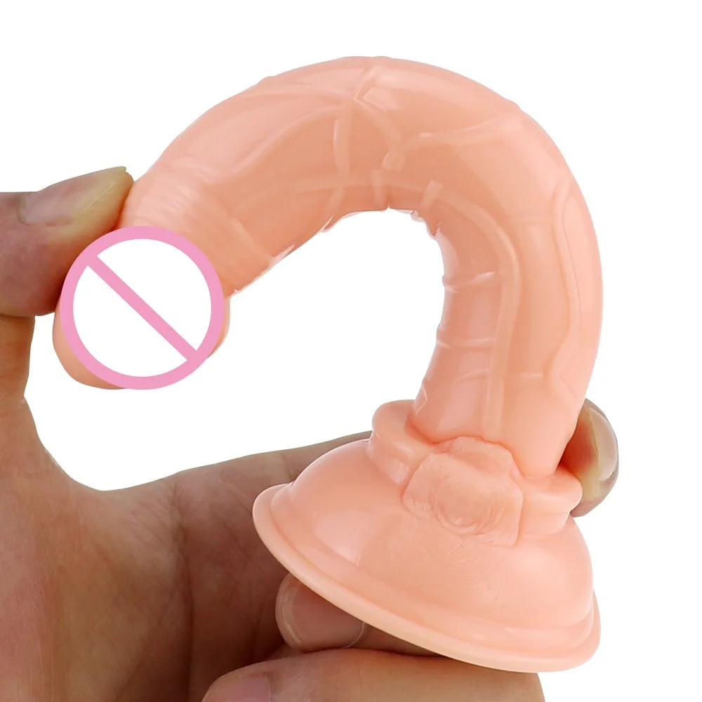 Mini Translucent Soft Dildo for Women Suction Cup Realistic Penis Sexual Harness Anal Sex Toy G-spot Masturbator Dick Lesbian