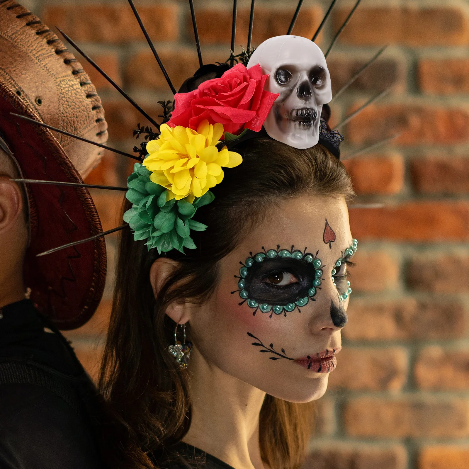 

Skull Headdress Headbands Halloween Hair Accessories Women Decorative Hoops Lightweight Comfortable Wear Photo Props Stage