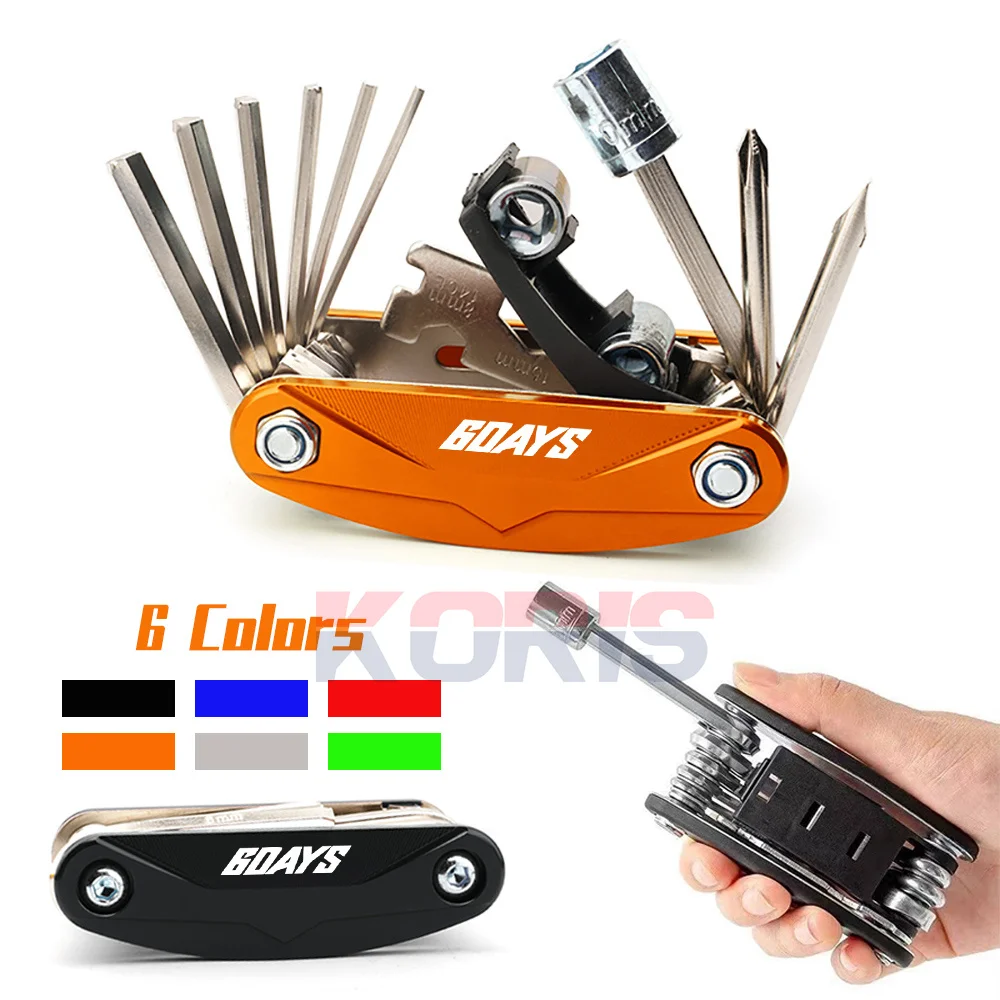 For Sixdays 6Days 6 Six Days 50 300 350 450 500 EXC 16 In 1 Multi-functional Metal Tool Repair Screw Driver Moto Parts