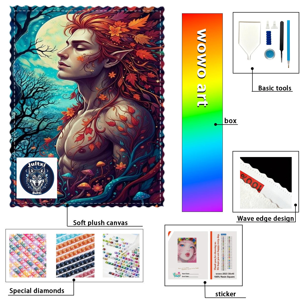 

【Betti_ Diamond Art】Dios de la árbol Crystal AB Rhinestone FD Rhinestone Perfect Resin Diamond