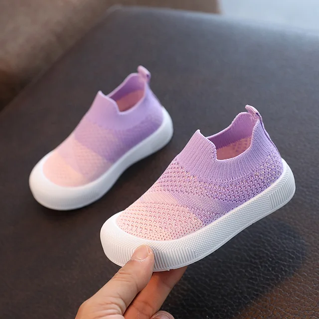 Rozmiar 20-31 buty dziecięce wiosenne jesienne dziecięce trampki miękka oddychająca siateczka chłopięce buty wsuwane patchworkowy kolor buty dziewczęce