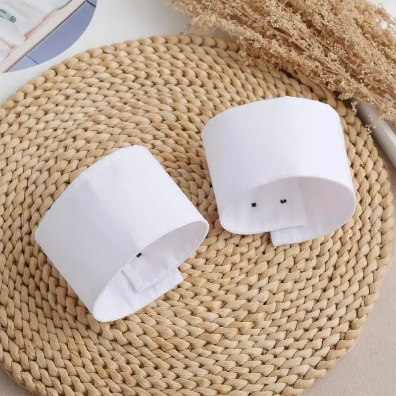 

652F женские манжеты на запястьях, съемные простые манжеты, зима-осень, рубашки, свитер, элегантная черная пуговица