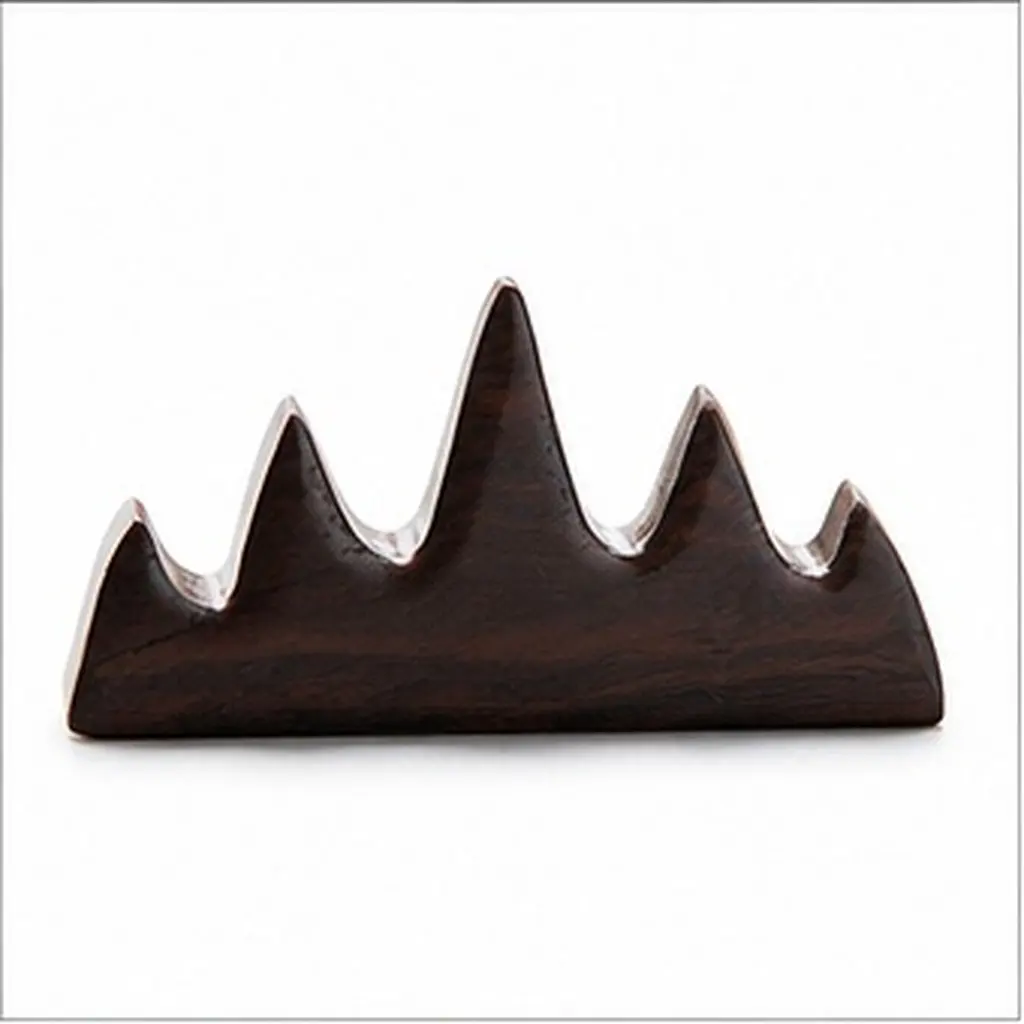 Wood Mountain Shape Pen Rack Calligraphy Brush Holder Stable Vintage Brush Pen Rest Suitable for Painting Writing Desk Use