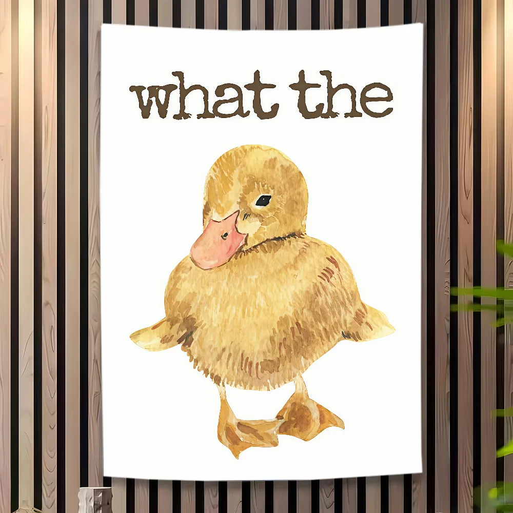 Cartoon What the Duck flag Decorative Banners And Gifts Suitable For Clubs Family Camping Bedrooms And Living Rooms