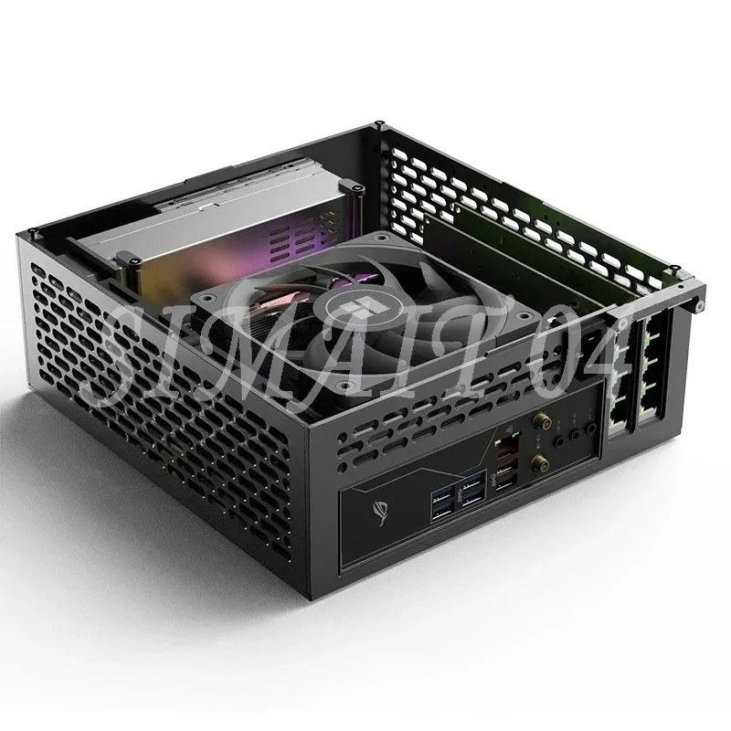 هيكل صغير A24-V5 سعة 5 لتر - حافظة ITX بقوة 1U مع فتحة مزدوجة وشاشة واحدة وشطب مزدوج الجوانب #2