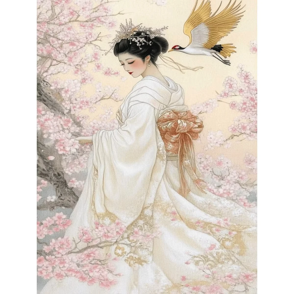 

Пазлы с изображением древних женщин и журавлей, 500/1000/1200/2000 деталей, для семейного досуга, игр в игровой комнате, спальне, домашнего декора