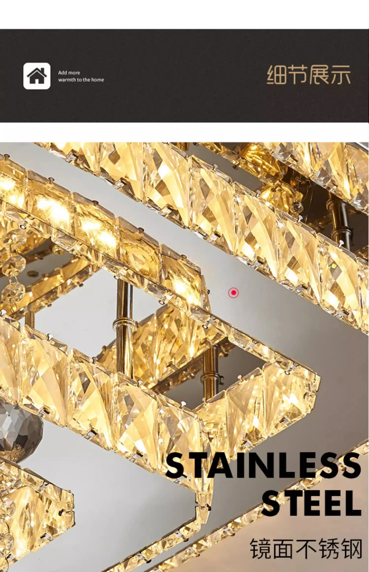 

Modern Luxury Crystal Led Chandelier For Living Room Bedroom Dining Room Kitchen Ceiling Lamp Silver Chrome Remote Control Light