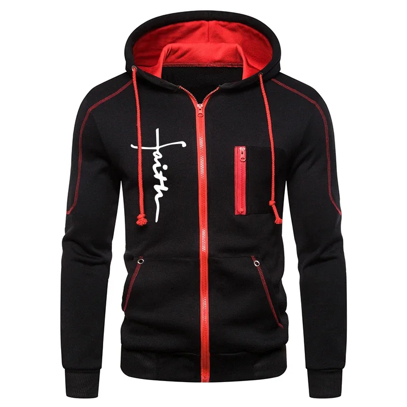 Daily Men's Tracksuit Jogging Hoodie Men Single Piece Sports Zipper Jacket Sweatshirts and Sports Pants Clothing Casual Outdoors