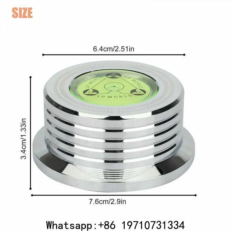 Aluminum LP Record Weight – Butterfly Style Turntable Puck with Bubble Level & Speed Measurement – Vinyl Accessories