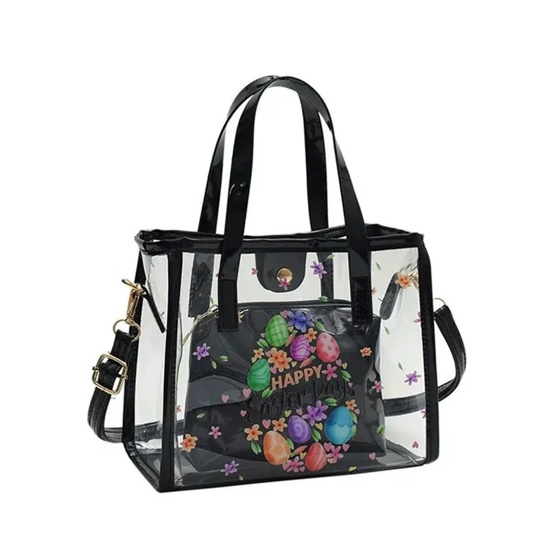 

Large capacity jelly transparent beach bag PVC waterproof hot spring storage swimming bag handbag shopping bag vip