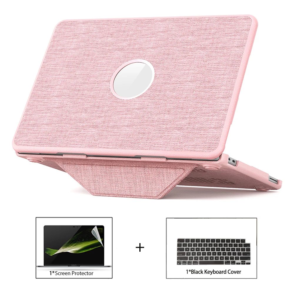 Fabric Laptop Case For MacBook Neo 13 Case with Screen Protector & Keyboard Cover for MacBook Neo 2026 A18 Pro Chip Stand Cover