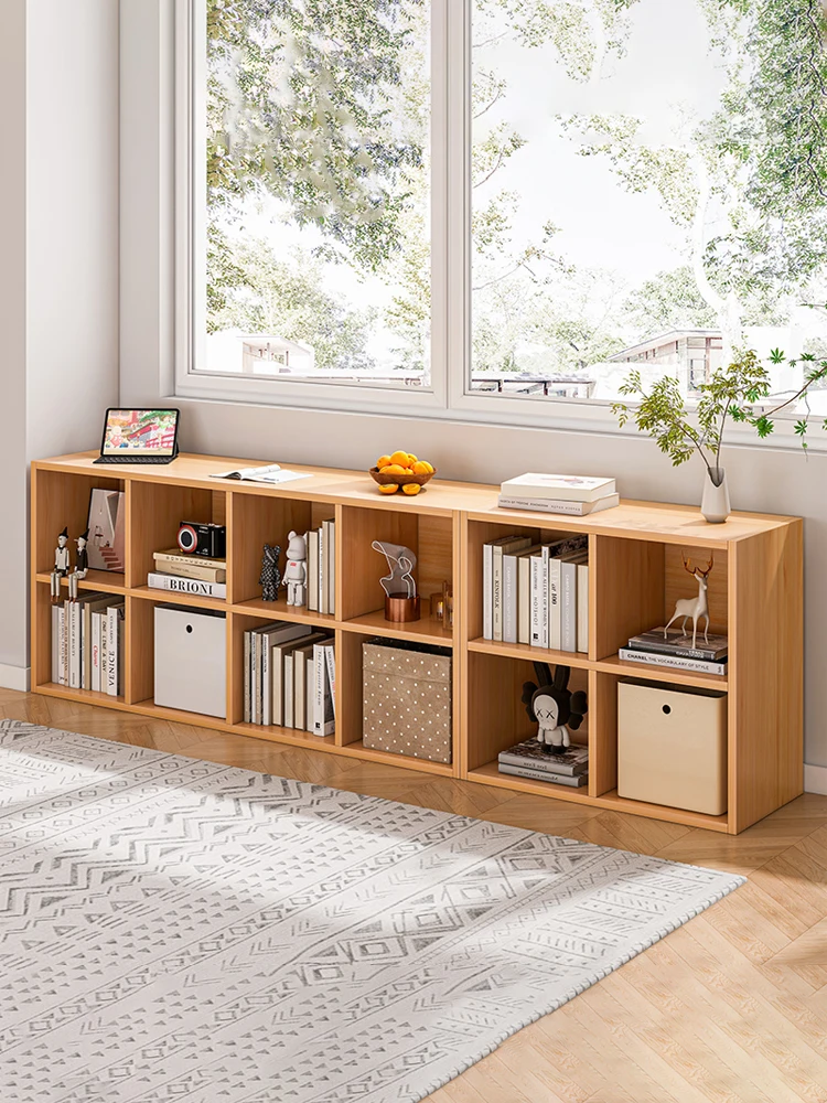 Simple bookshelves, floor shelves, wall shelves, free combination of lattice cabinets, household bookcases, storage cabinets, li