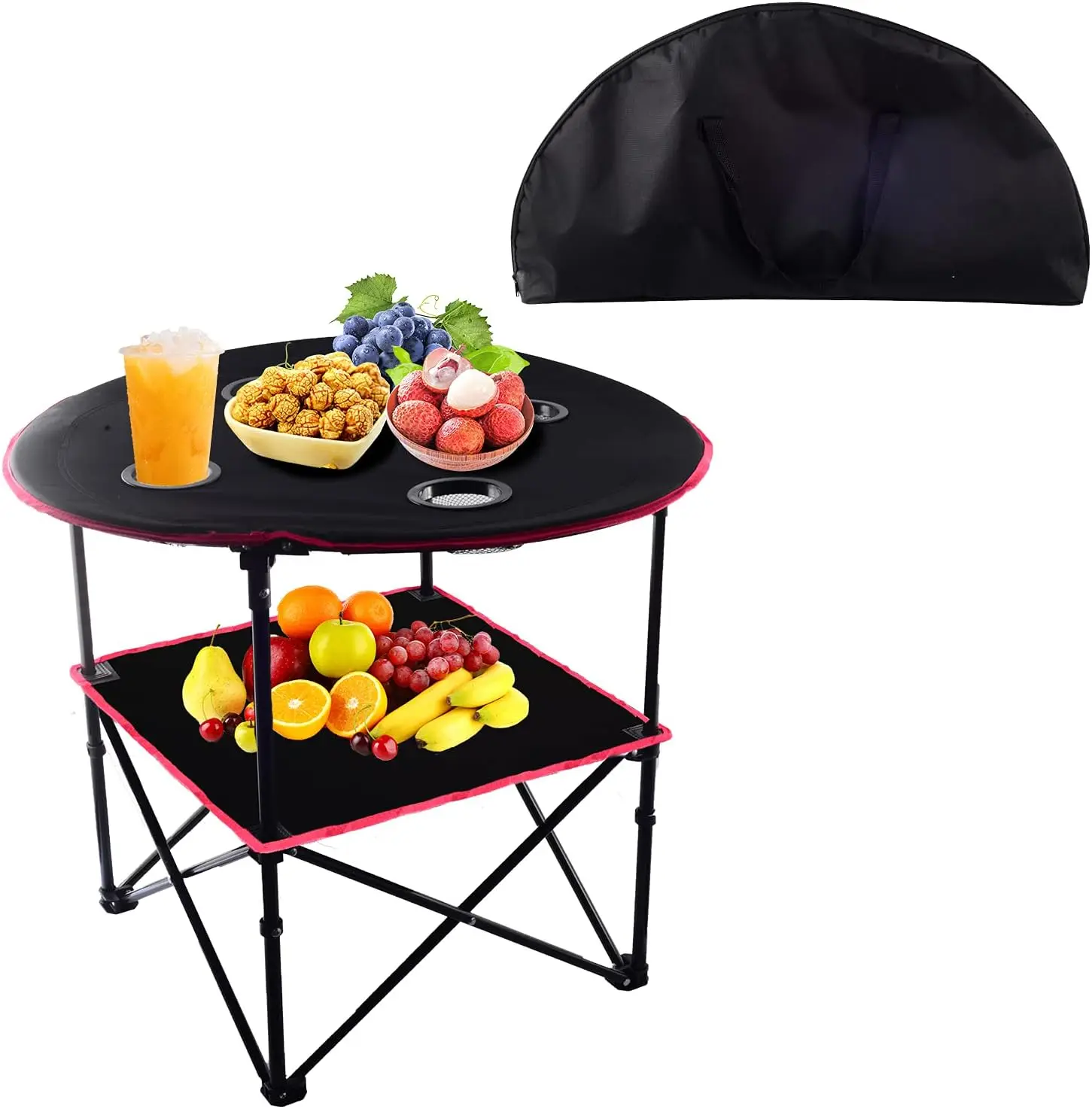 

1 шт. портативный холщовый стол/стол для кемпинга с подстаканником, складной удобный чехол для пикника и путешествий