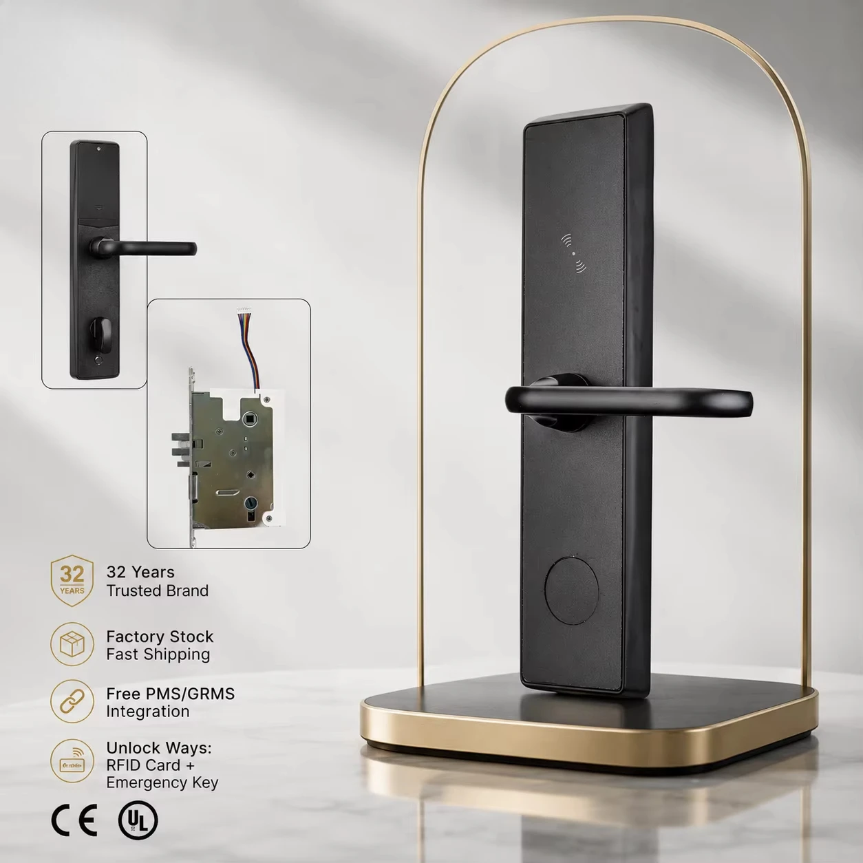 Hotel key card lock RFID digital smart lock system with magnetic key