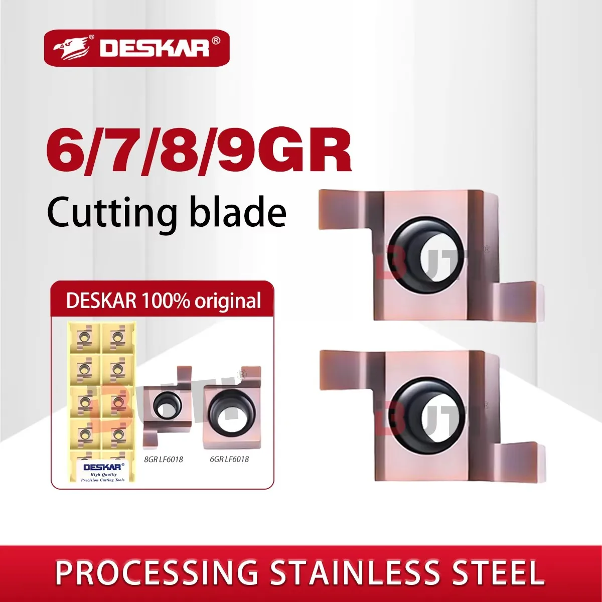 DESKAR 100% الأصلي 6GR 7GR 8GR 9GR 100 150 200 250 300 LF6018 مخرطة CNC ثقب داخلي الأخدود الضحلة إدراج للفولاذ المقاوم للصدأ