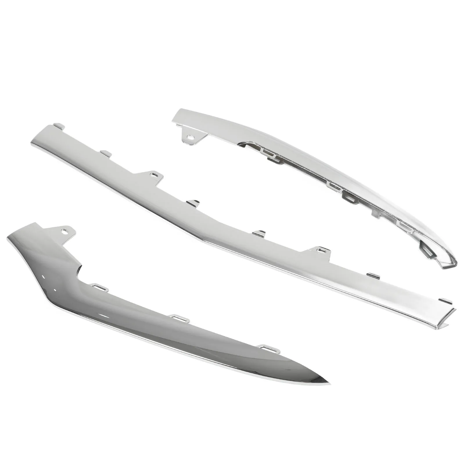 212 885 2674  Gloss Chrome Front Bumper Lower Trims UV  Perfect Fit Scratch Resistant for Cars