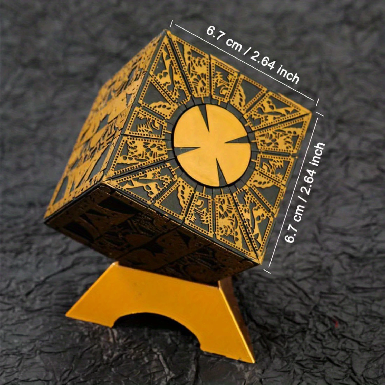 Enthralling Horror Puzzle Box - Intricately Removable & Rotating Design - A Thrilling Novelty Gift for Couples with Stable Displ