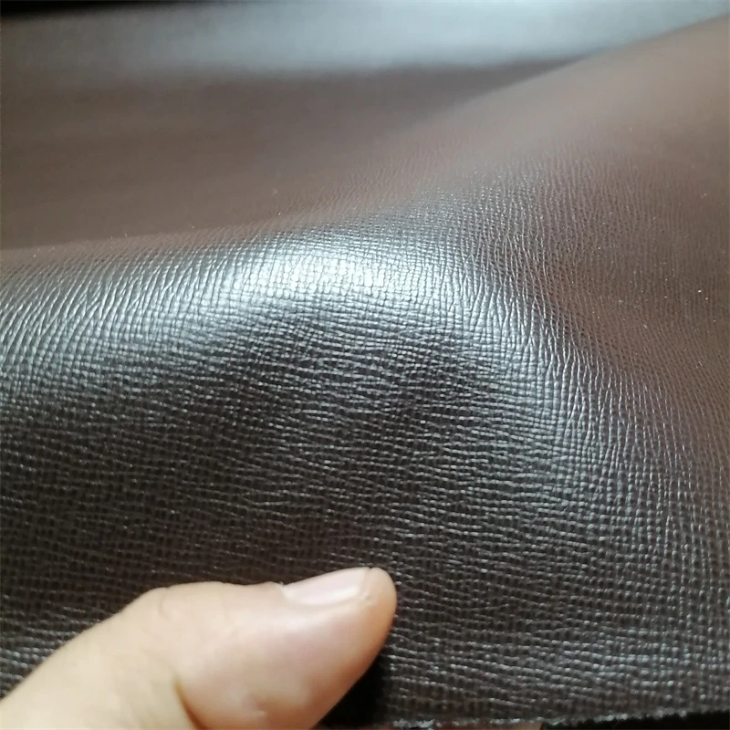 

1.2mm Cross-Patterned Brown.Lotus Root Pink Cowhide. Top-Grain Leather.Genuine Leather Fabric. DIY For Styling Bags.Whole Cut