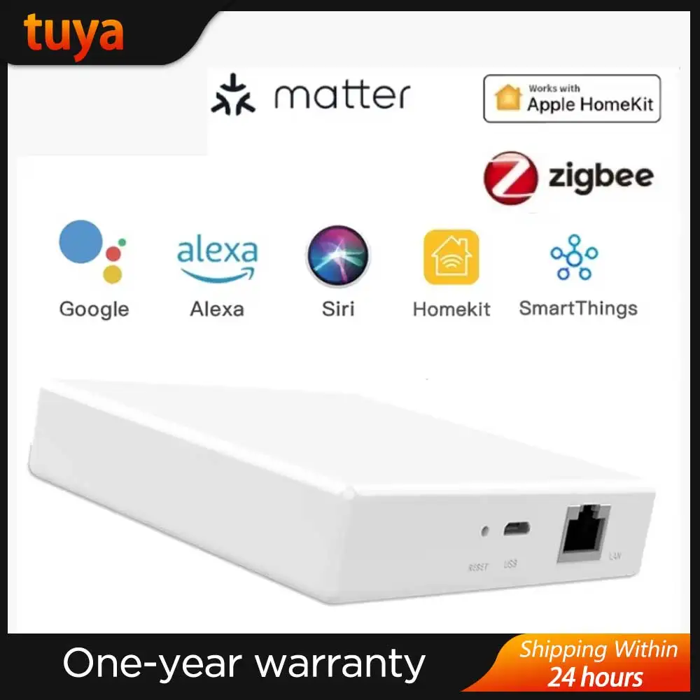 NewTuya Zigbee Hub ulir masalah Zigbee rumah pintar Hub Gateway materi Bridge kontrol suara Siri Homekit Smartthings Google Alexa