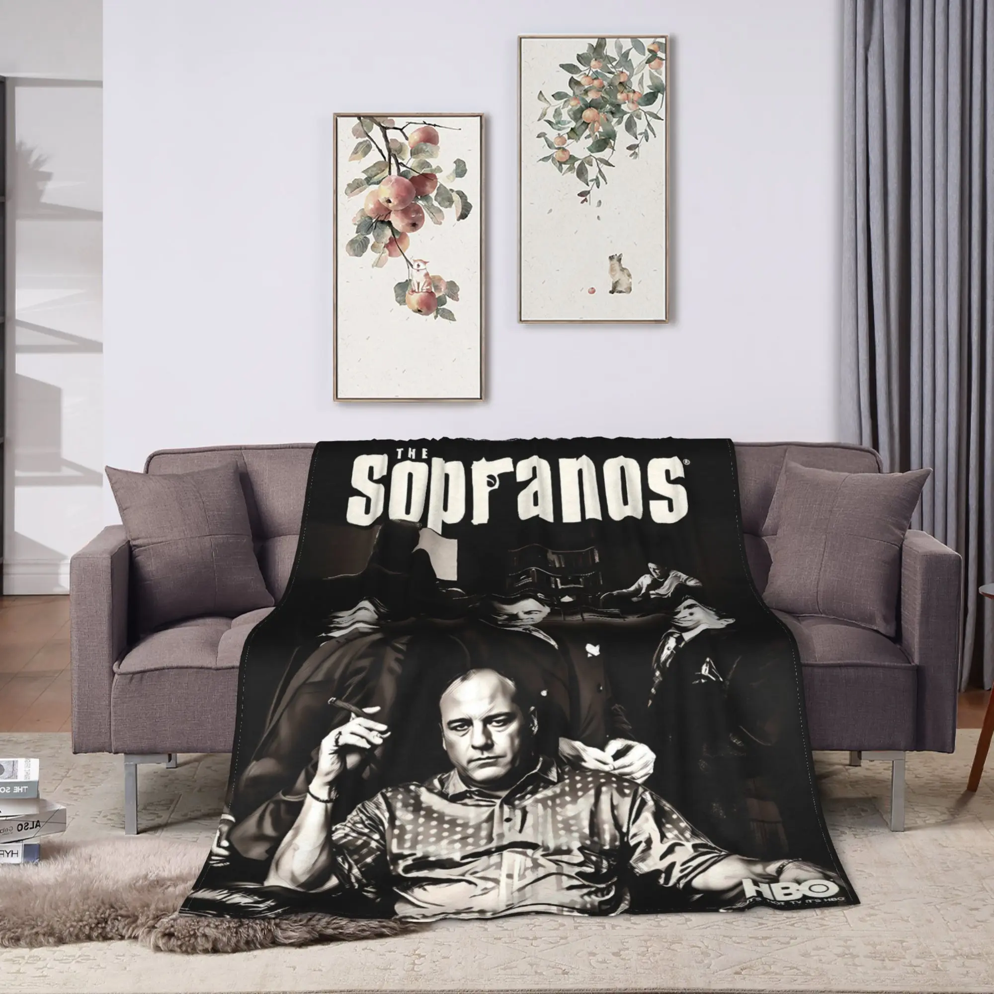 Tony Soprano  Crime Drama Tv Series 5 Blanket Warm Plush Throw Blanket For Couch Chair Sofa Bed Flannel Bedspread Bed Cover