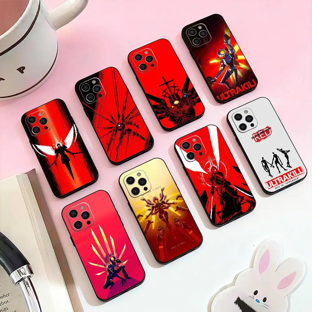 

U-ULTRAKILL the world looks red Phone Case Silicone Soft For IPhone 17,16,15,14,13,12,11,XS,Plus Pro Max