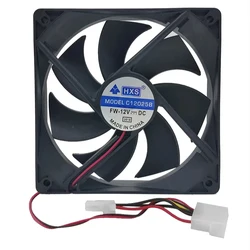 PC Computer Case 12025s 12cm 120mm 120x25mm DC 12V black 4Pin male/female Cooling Fan