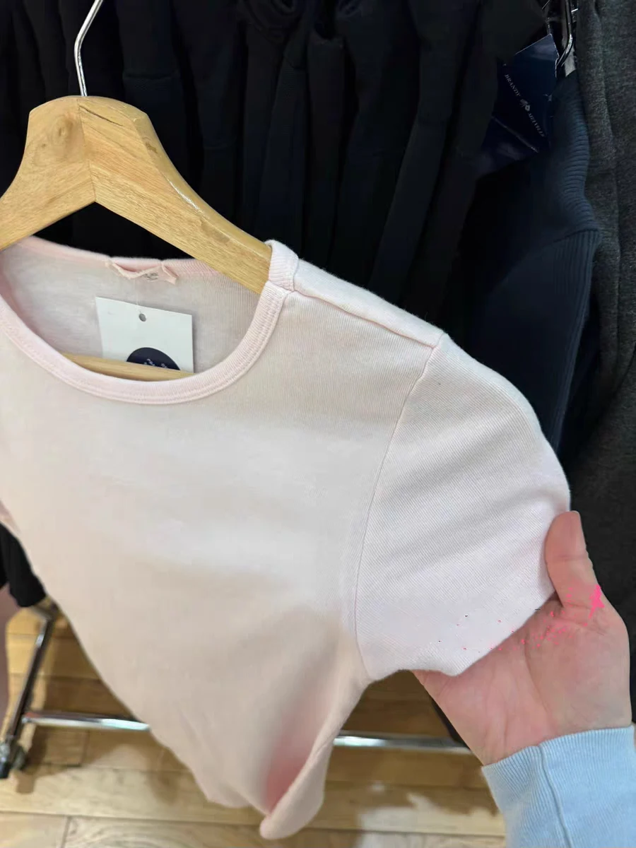 ピンクのベーシック Tシャツパンツセット女性のための夏 O ネック綿スリム Tシャツ + 巾着ストレートスウェットパンツ甘い固体スポーツパンツセット