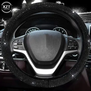 Univerzální 38CM potah na volant s kamínky a třpytivými křišťálovými diamanty, prodyšný, protiskluzový chránič volantu 10 nejlepší prodej Chránič kapoty Suzuki Swift Sport - №9