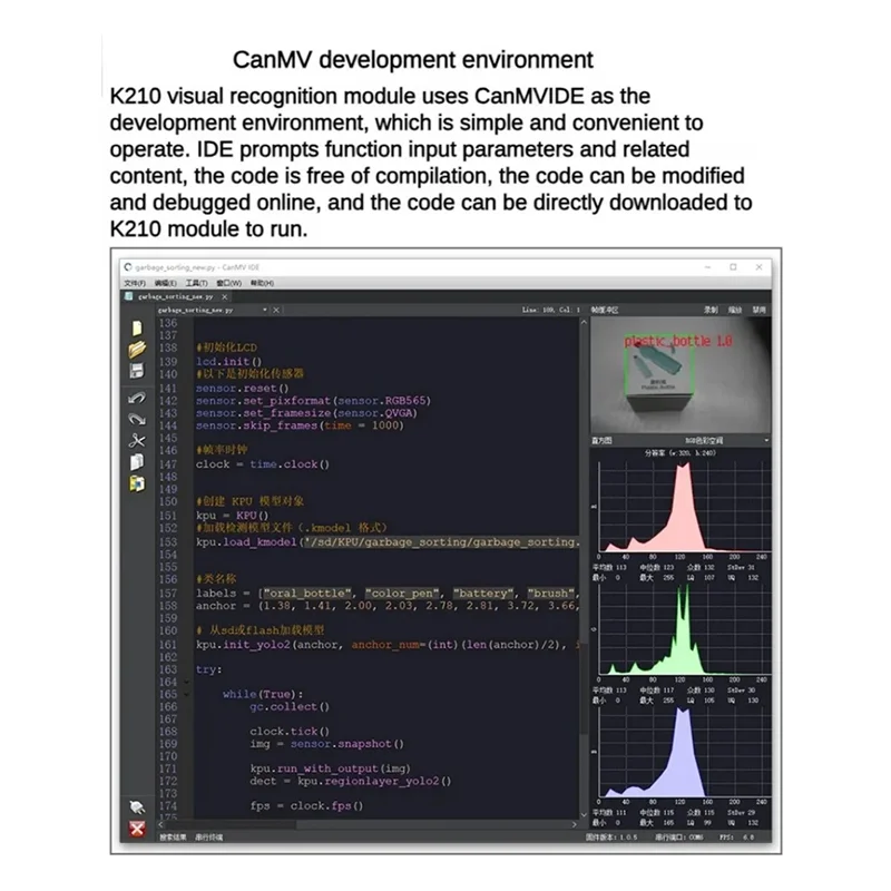 A08E-K210 وحدة بصرية Wondermv وحدة التعرف على الرؤية كاميرا ذكية لوحة تطوير Python مستشعر Canmv قابل للبرمجة #5