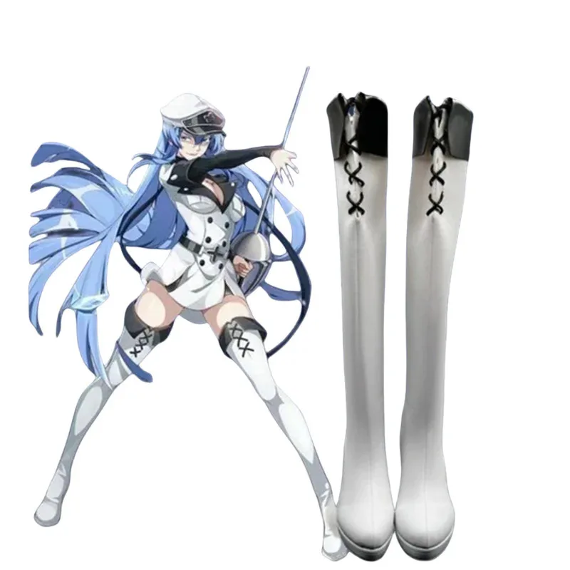 

2025 11 Esdese Esdeath Аниме Cos Косплей Костюм Опора Обувь для Con Halloween Party